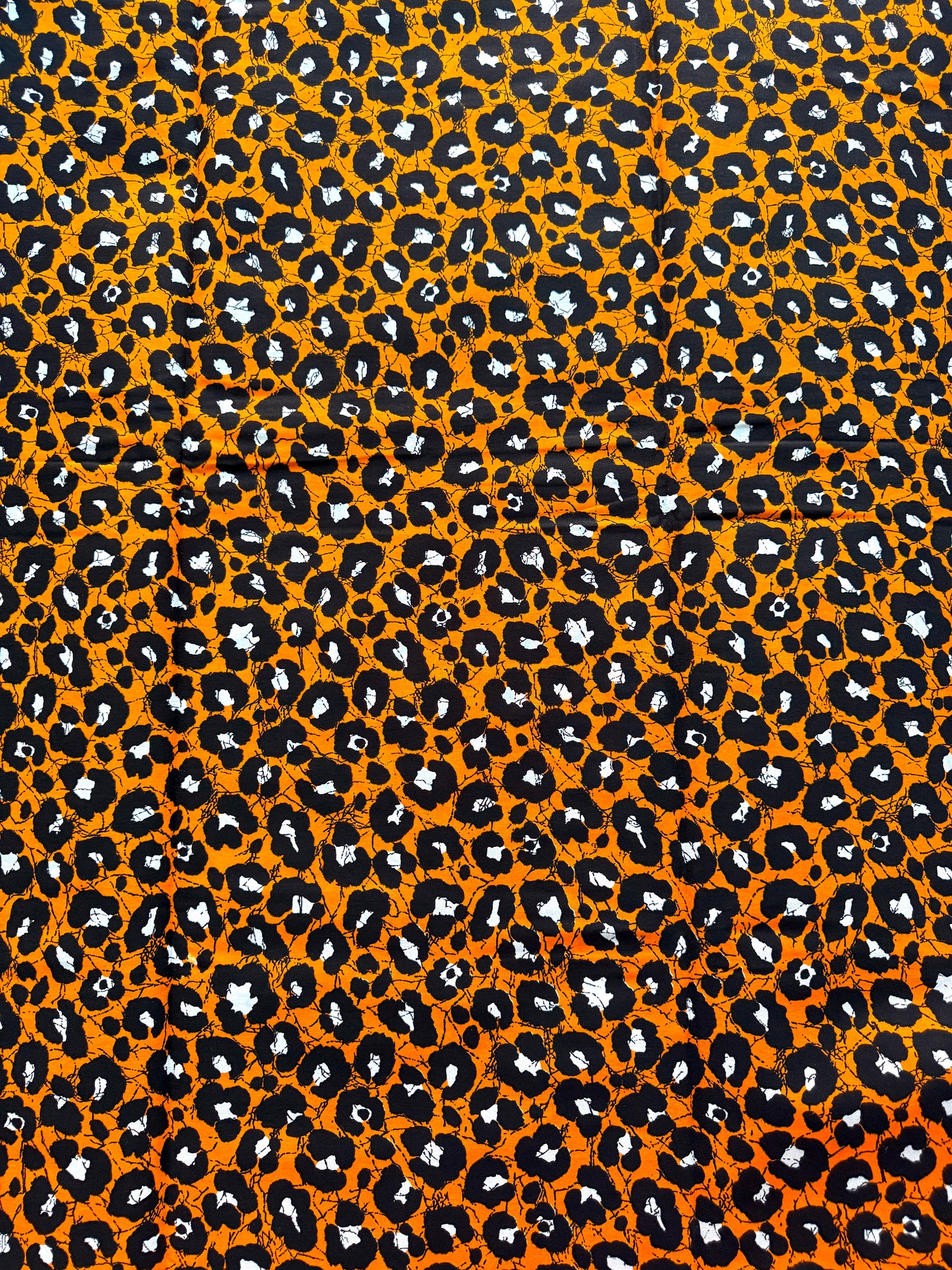 Orange & Black Ankara Fabric – Animal Print – African Wax Print (6 Yards)– MASI2417