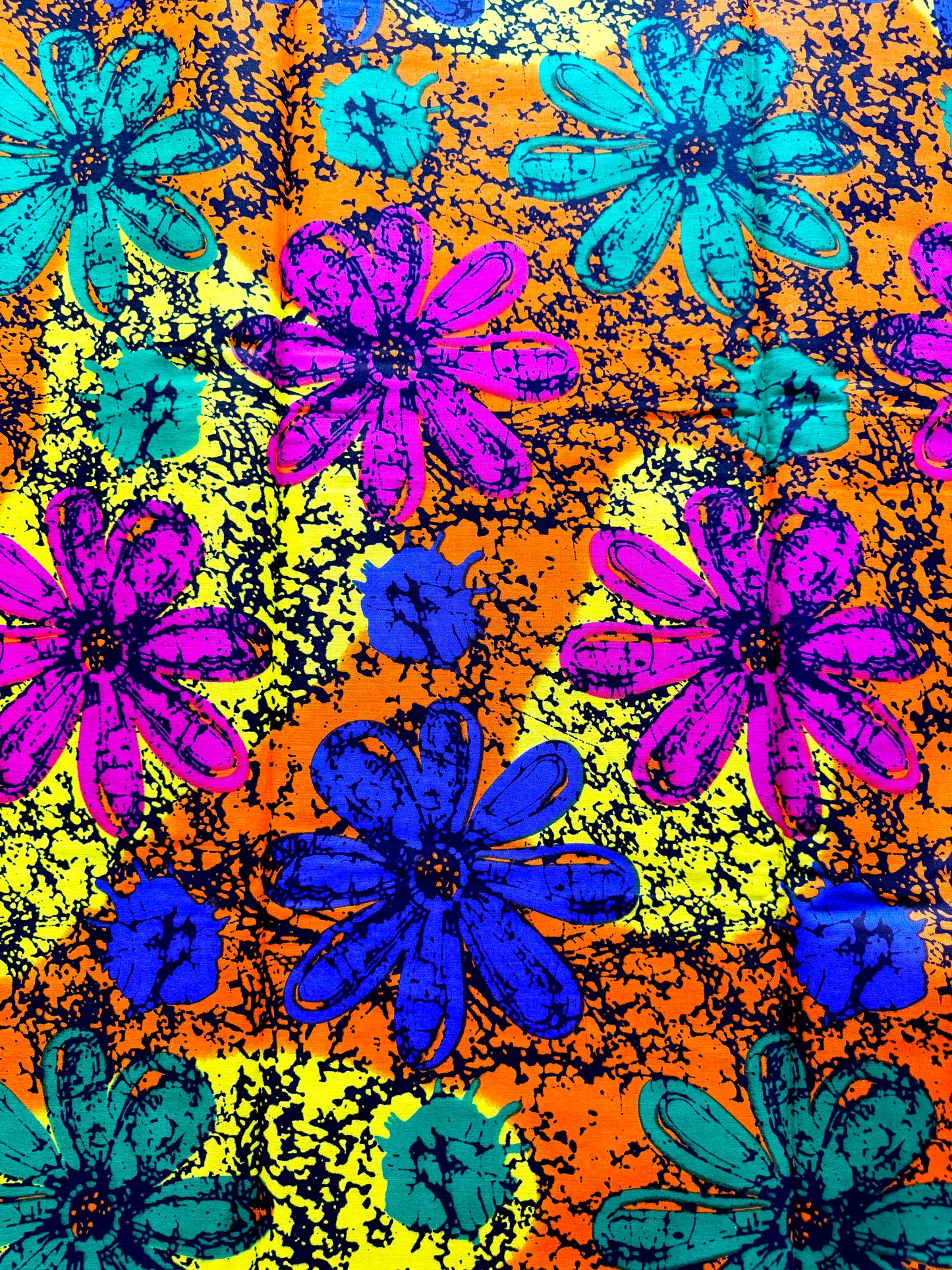 Multicolour Ankara Fabric – Floral Pattern – African Wax Print (6 Yards) – MASI2416