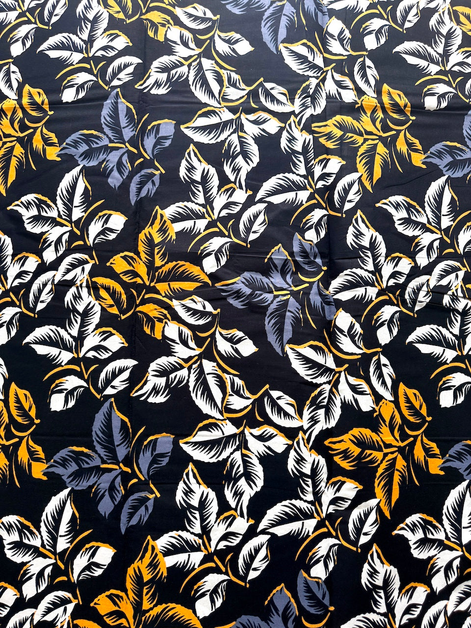 Gold & Gray Floral Ankara Fabric – African Wax Print (6 Yards UK) – MASI2438