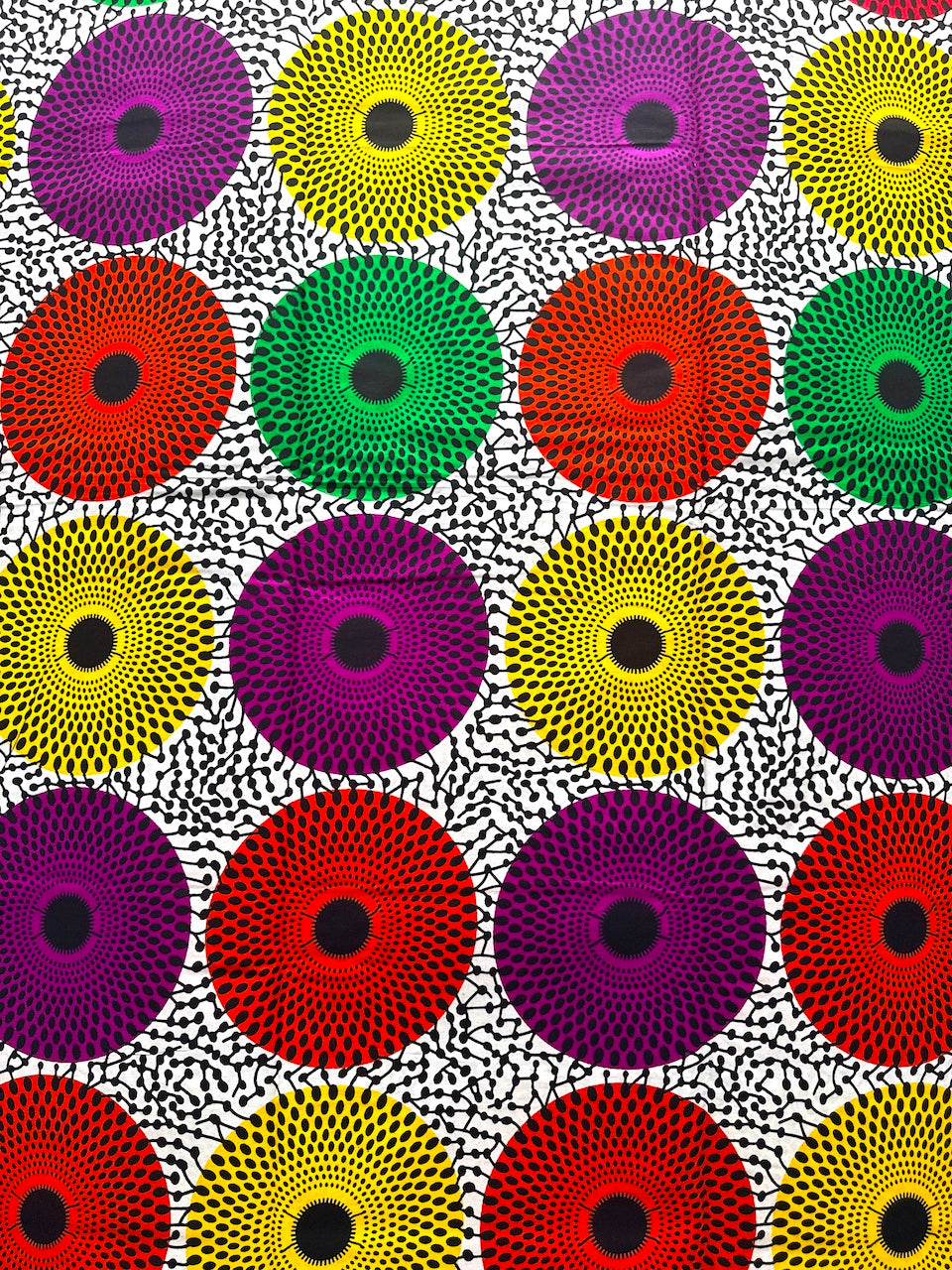 Bold Multicolour Geometric Ankara Fabric – African Wax Print (6 Yards UK) – MASI2426