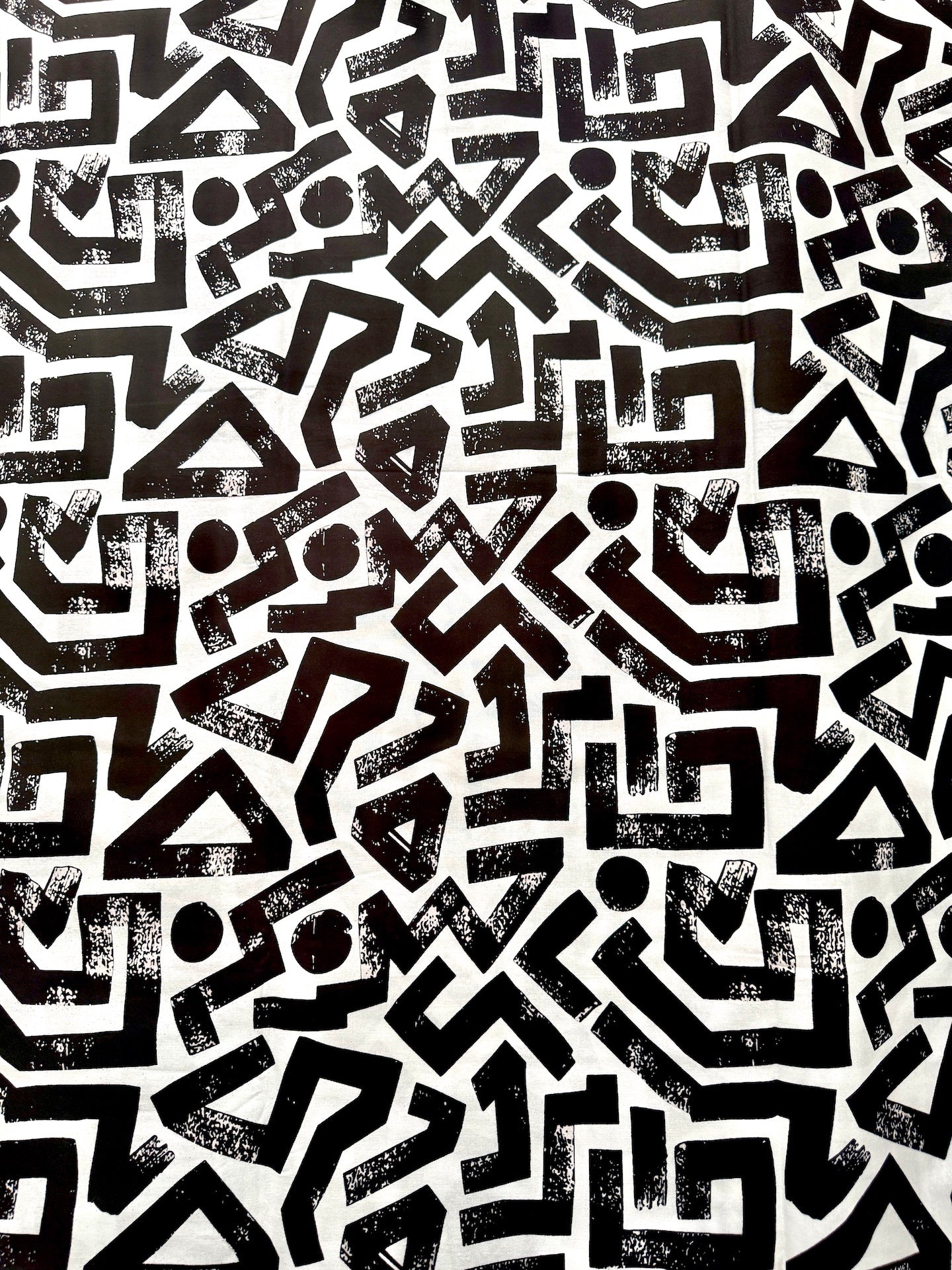 Black & White Geometric Ankara Fabric – African Wax Print (6 Yards UK) – MASI2459