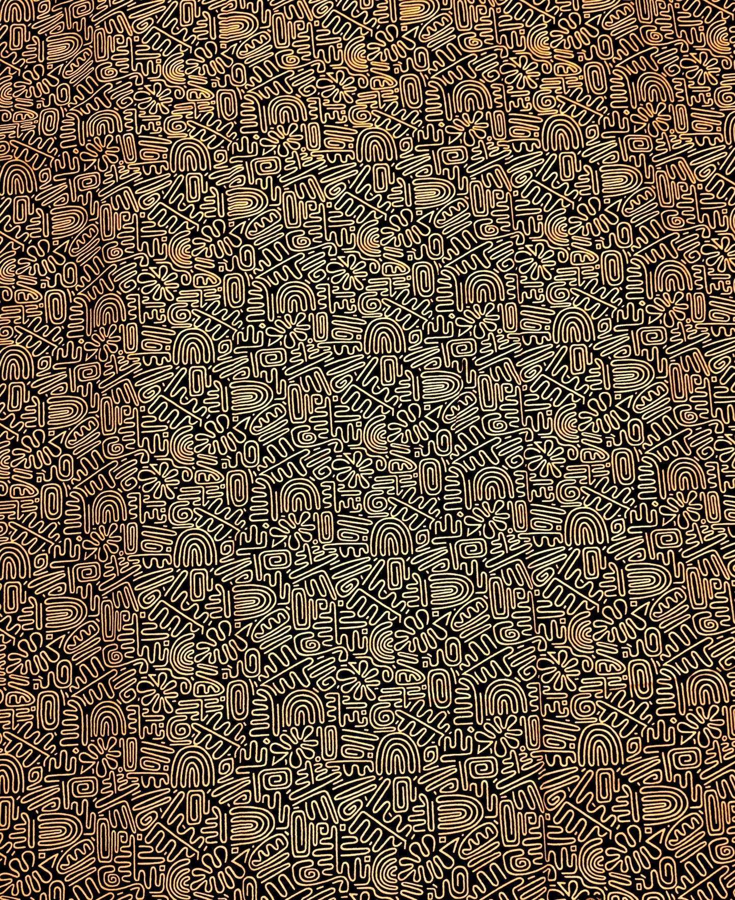 Orange & Black Geometric Ankara Fabric – African Wax Print (6 Yards UK) – MASI2460