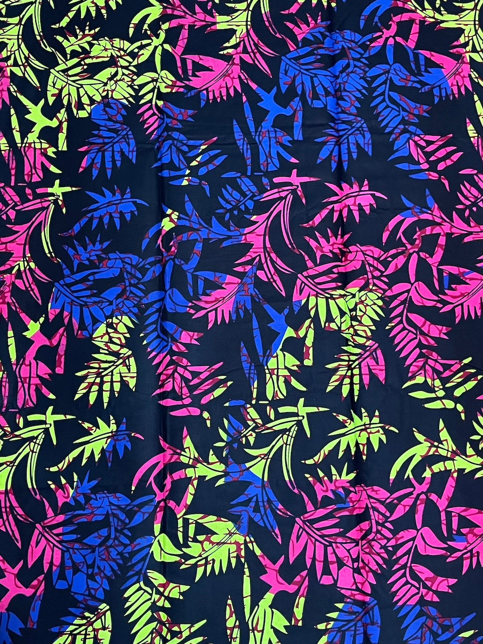 Blue Floral Ankara Fabric – African Wax Print (6 Yards UK) – MASI2026