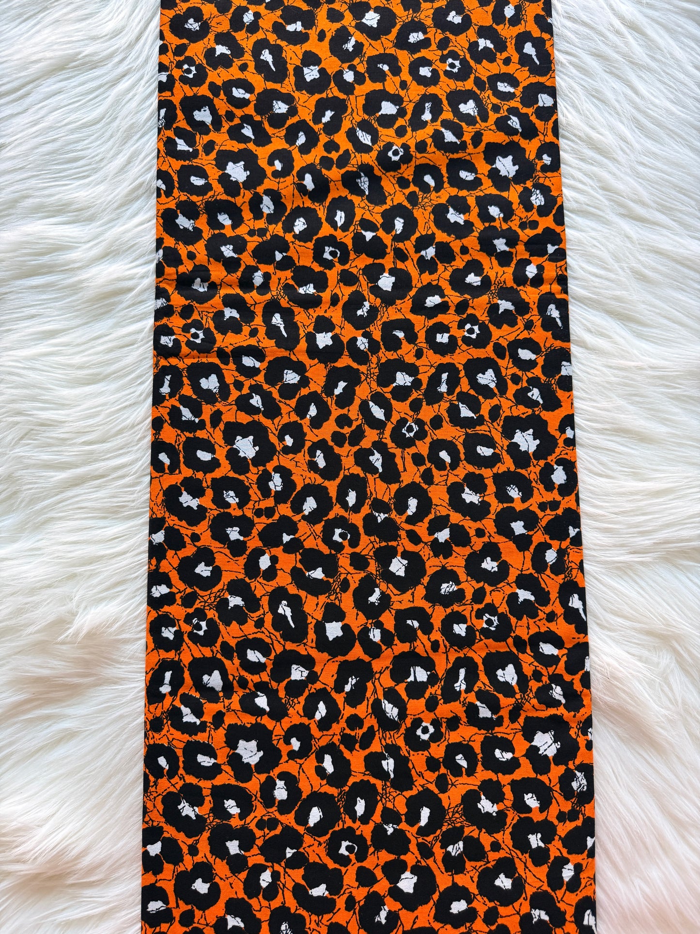 Orange & Black Ankara Fabric – Animal Print – African Wax Print (6 Yards)– MASI2417