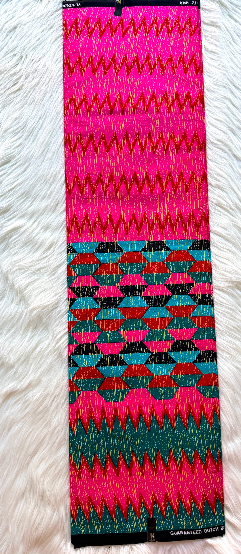 Pink Kente Ankara Fabric – African Wax Print (6 Yards UK) – MASI2457