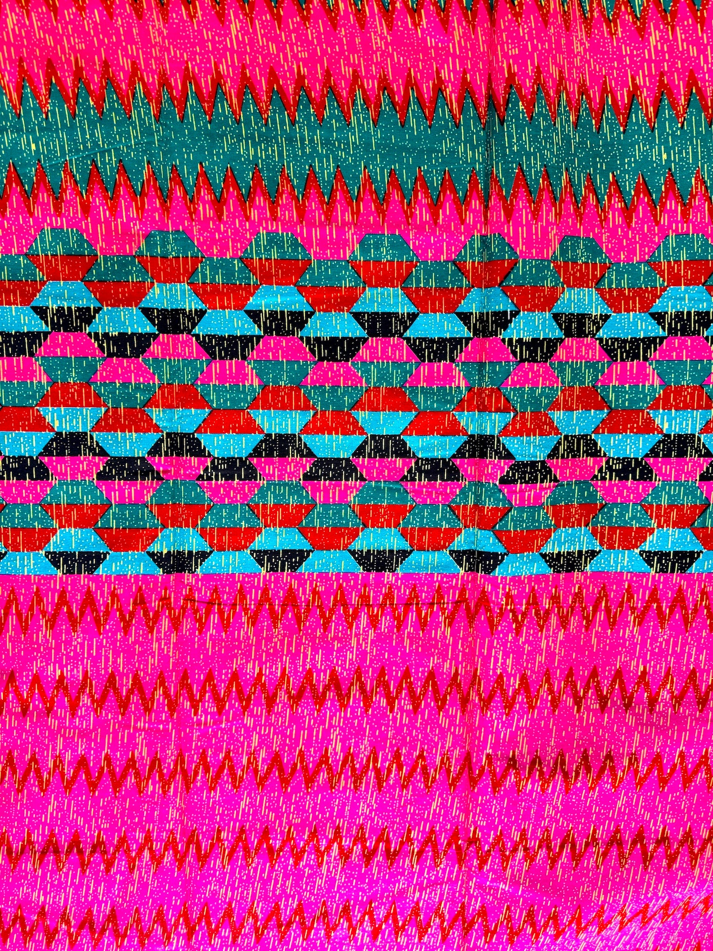 Pink Kente Ankara Fabric – African Wax Print (6 Yards UK) – MASI2457