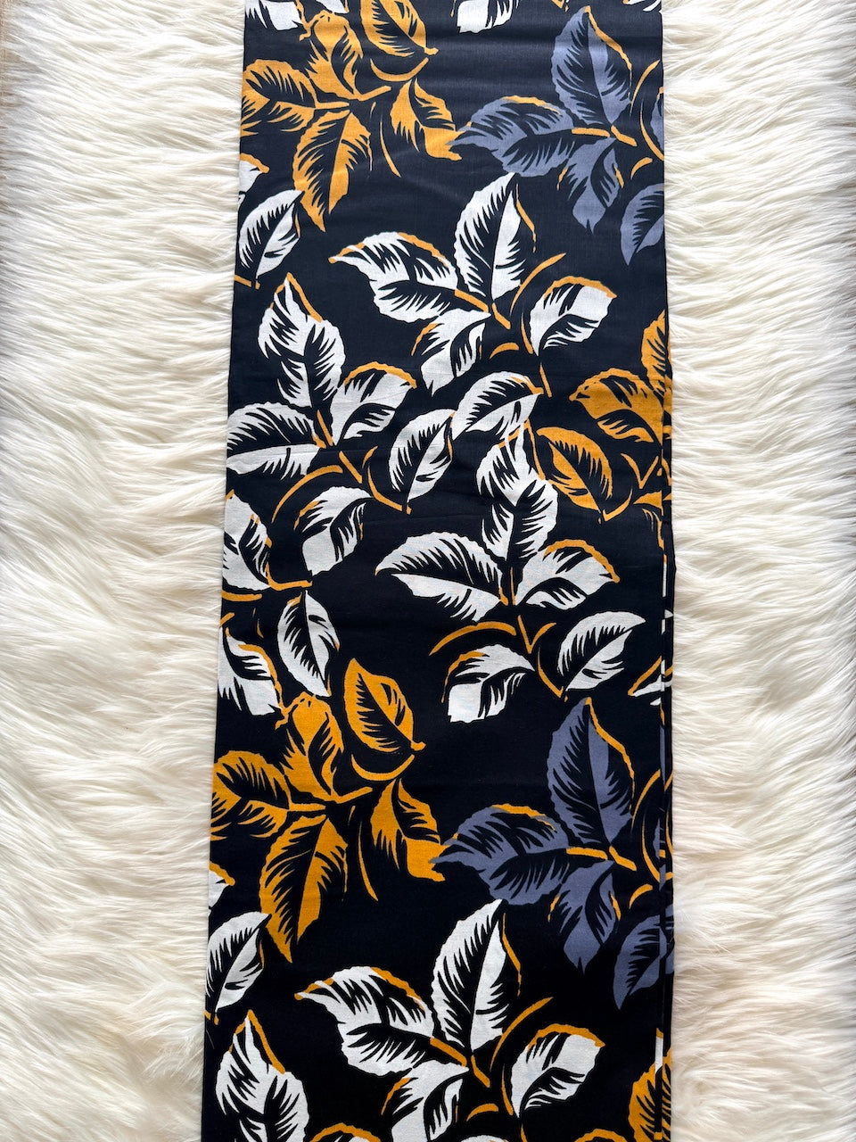 Gold & Gray Floral Ankara Fabric – African Wax Print (6 Yards UK) – MASI2438