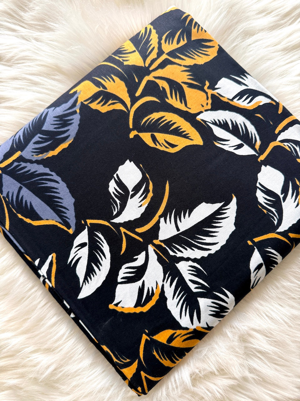 Gold & Gray Floral Ankara Fabric – African Wax Print (6 Yards UK) – MASI2438