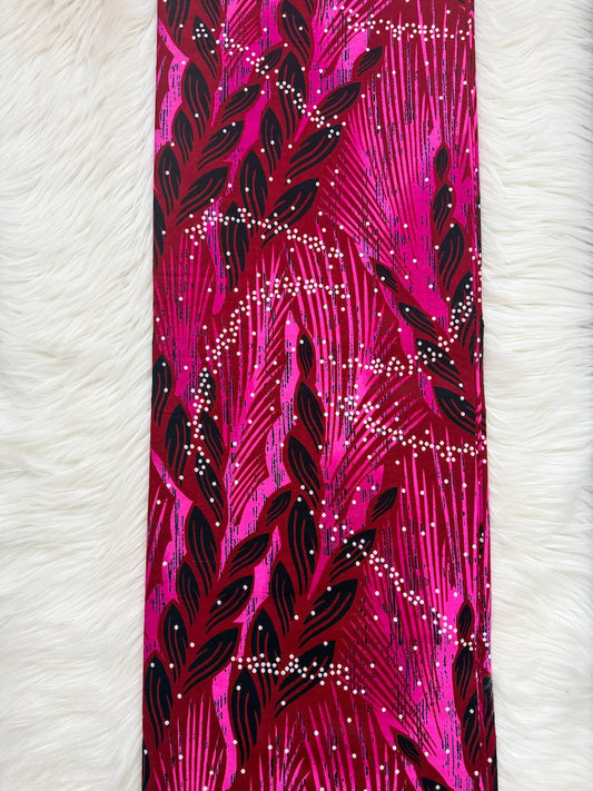 Pink Floral Ankara Fabric – African Wax Print (6 Yards UK) – MASI2437