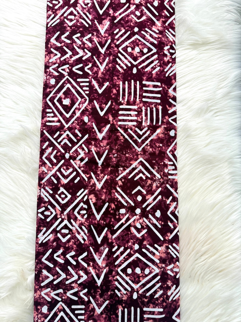 Red Tribal Ankara Fabric – African Wax Print (6 Yards UK) – MASI2434
