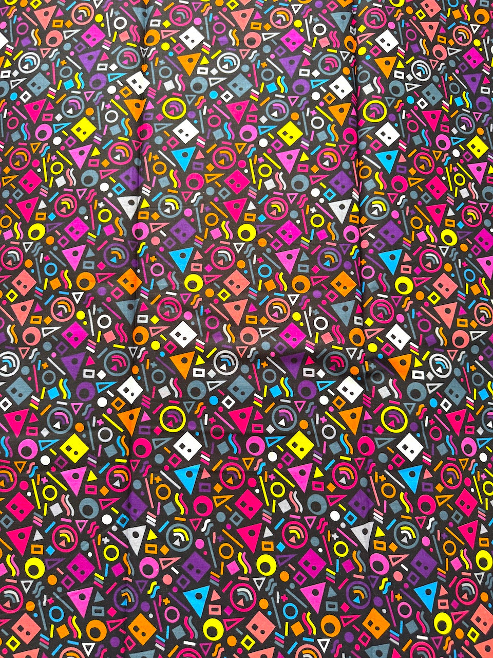 Multicolour Geometric Ankara Fabric – African Wax Print (6 Yards UK) – MASI2453