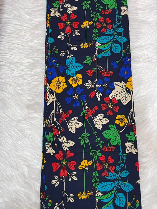 Vibrant Multicolour Floral Ankara Fabric – African Wax Print (6 Yards UK) – MASI1986