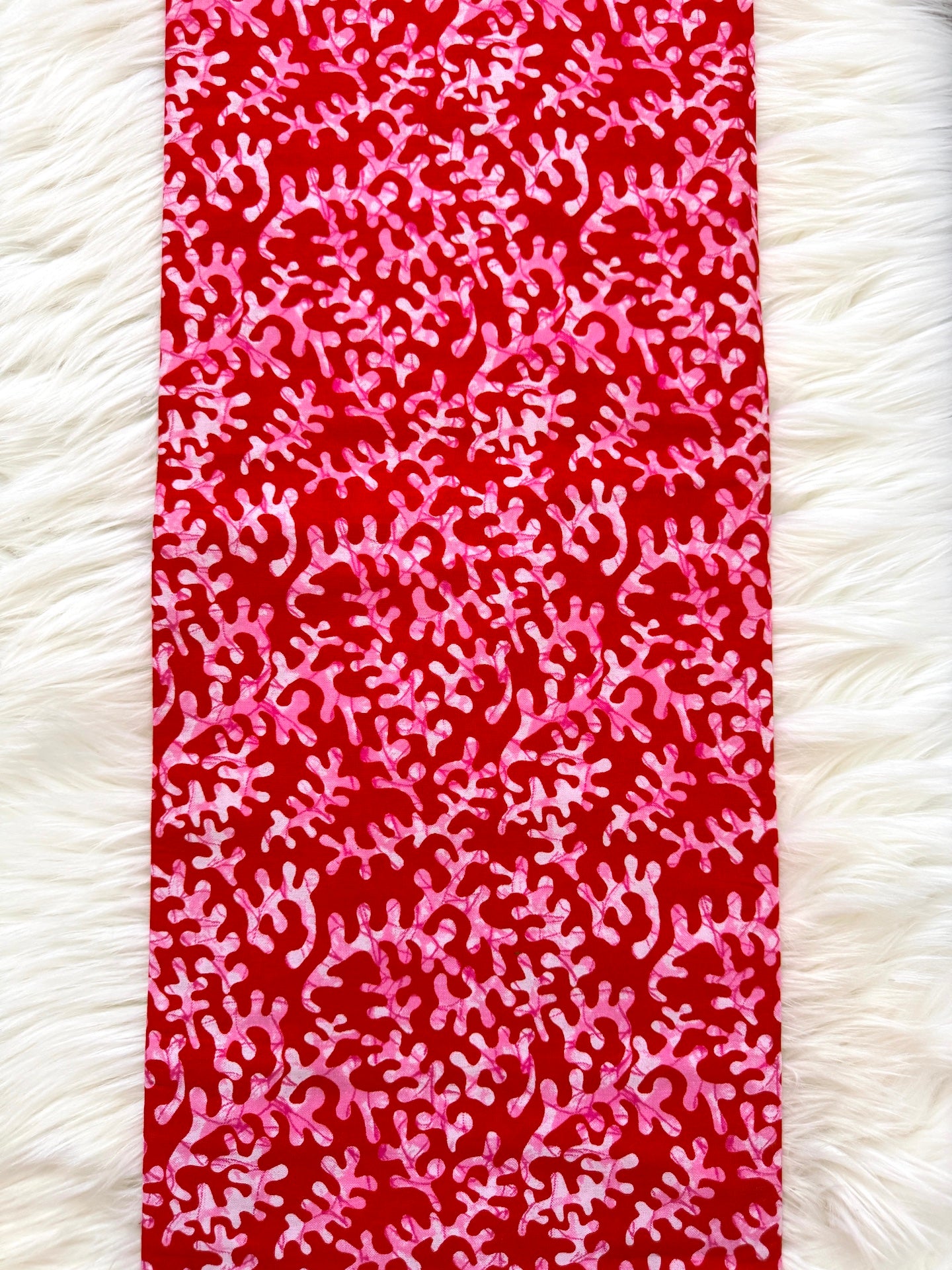 Red & Pink Abstract Batik Ankara Fabric – African Wax Print (6 Yards UK) – MASI2472