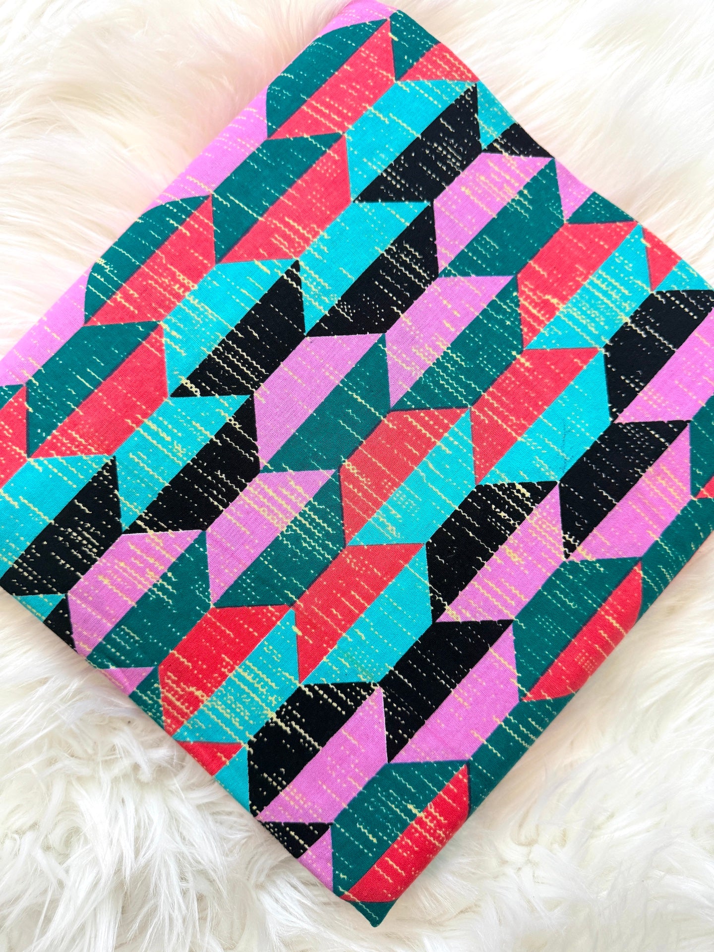 Pink & Green Kente Ankara Fabric – African Wax Print (6 Yards UK) – MASI2465