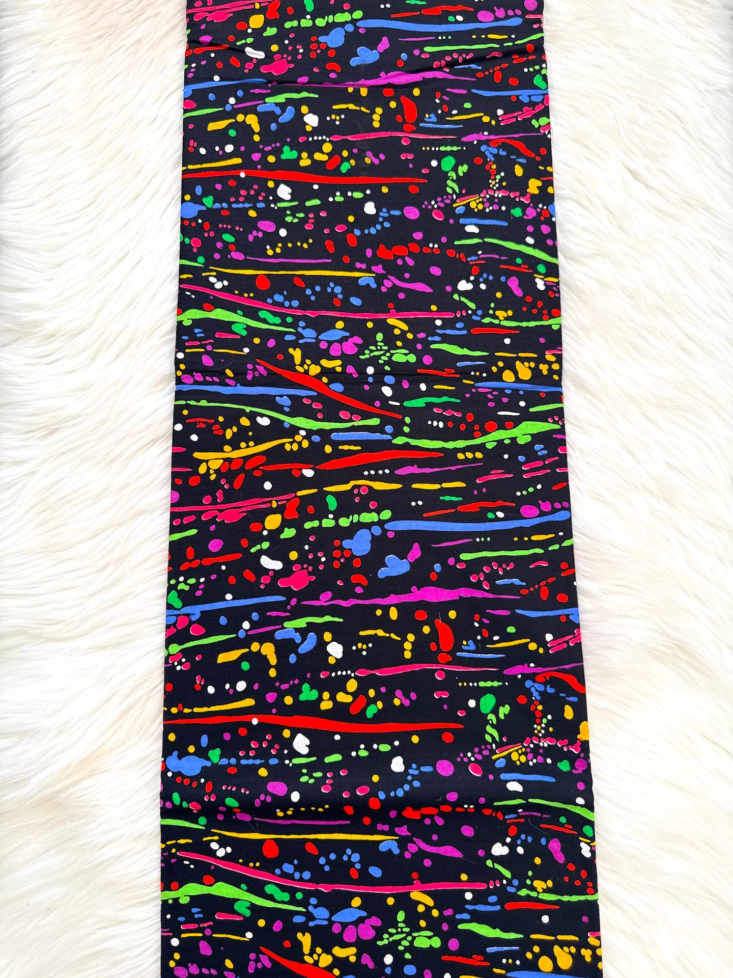 Colorful tie with abstract pattern on a white background
