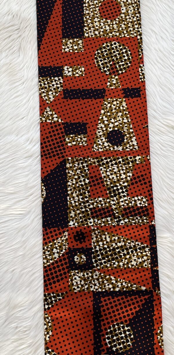 Orange Geometric Ankara Fabric – African Wax Print (6 Yards UK) – MASI099