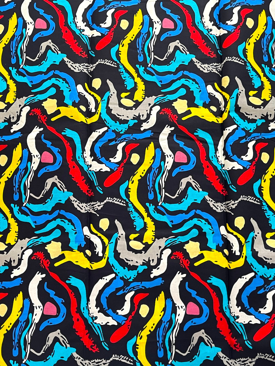 Colorful abstract pattern on a black background