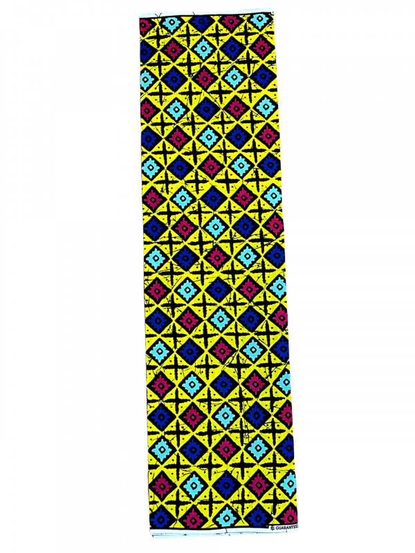 Colorful geometric patterned product on a white background