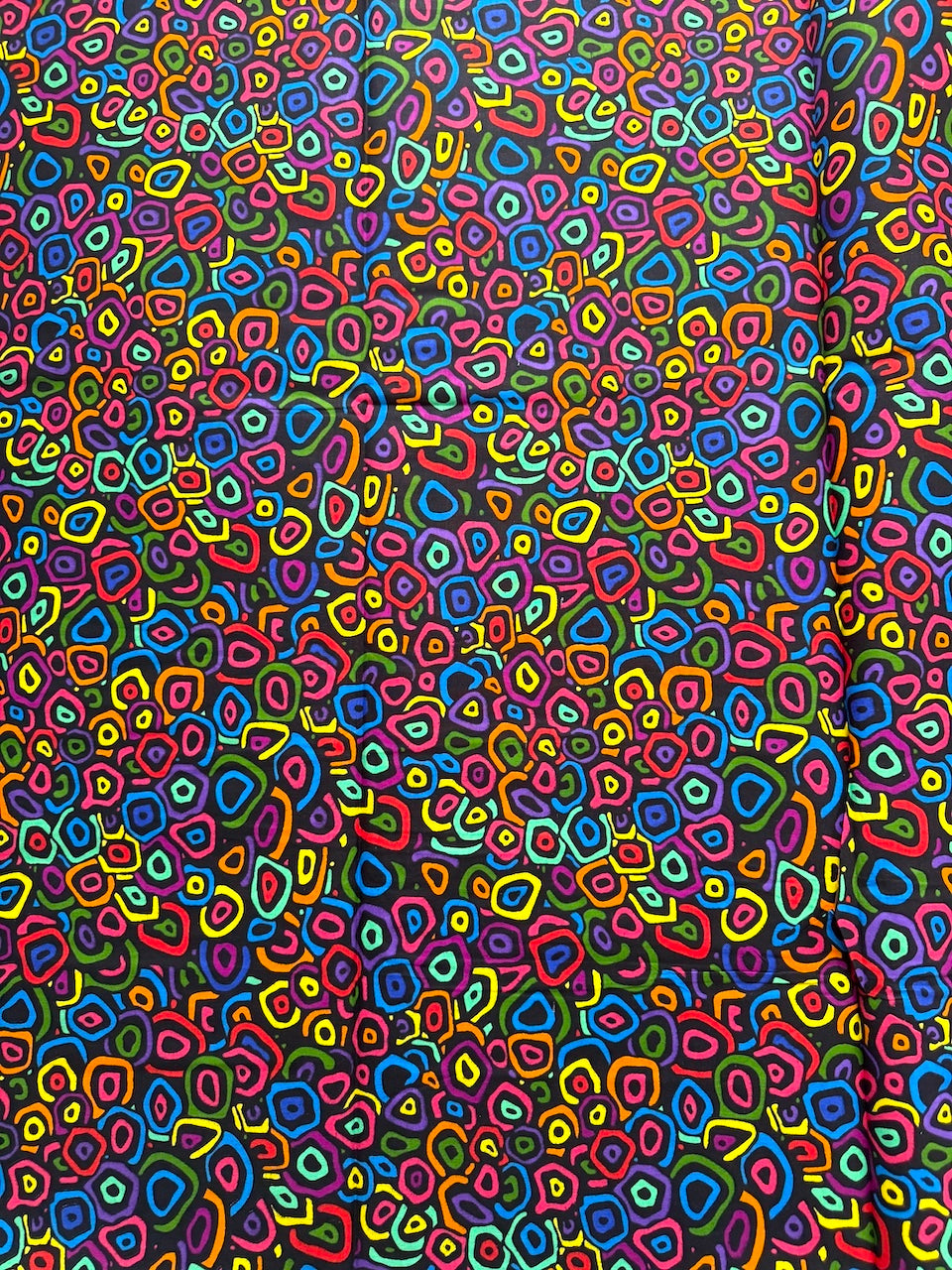 Multicolour Ankara Fabric – Circles Pattern – African Wax Print (6 Yards) – MASI2374