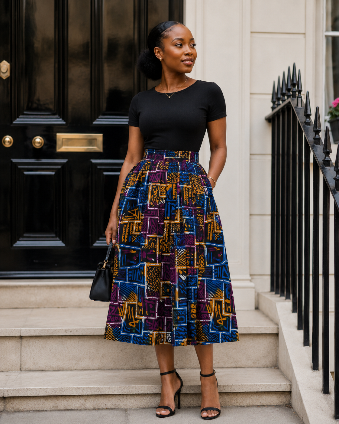 Clearance Multicolour Geometric Ankara Fabric – African Wax Print (6 Yards UK) – MASI2064